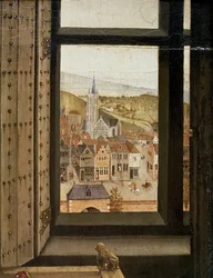 Virgin and Child Before a Firescreen (detail)